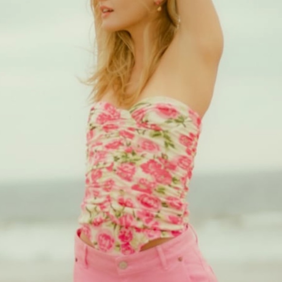 Zara Draped Floral Bodysuit - Picture 6 of 9